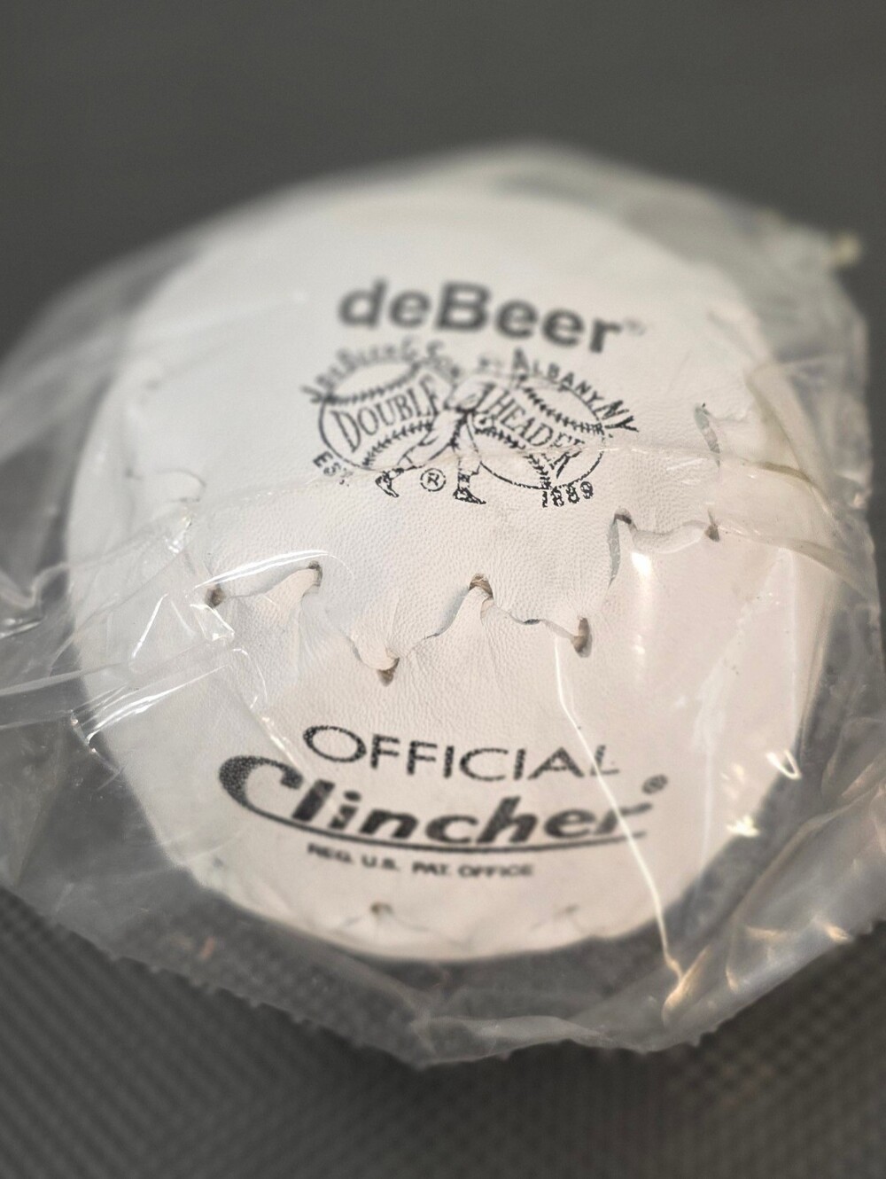 DeBeer Official Clincher Softball No. F. 12 J DeBeer & Son Double Header Sealed